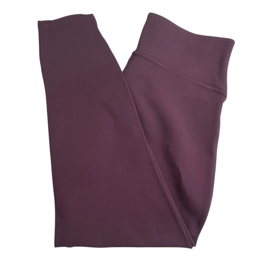 Spanx Womens‎ Large Petite Purple Mid Rise Cropped Ponte Pull On Pants